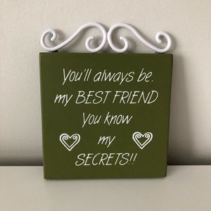 Best friends wall plaque